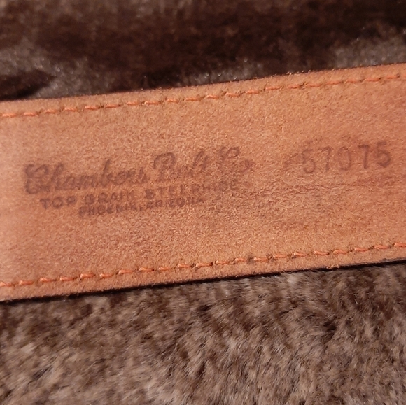 Chambers Belt Co. Top Grain Steer Hide Leather Belt 38 Tooled Floral Belt Boho main image 9